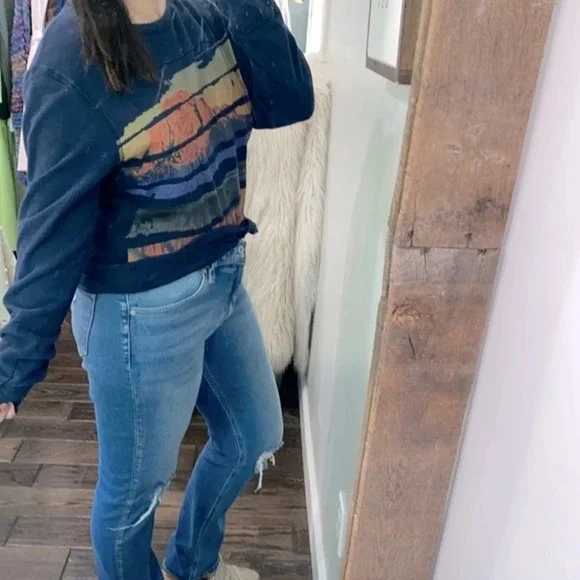 AEO blue men’s thermal size large - Picture 3 of 6